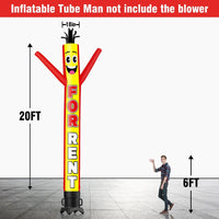 6 10 15 20FT Tall For Rent Waving Inflatable Tube Man(Blower Not Included)
