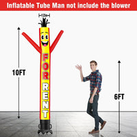 6 10 15 20FT Tall For Rent Waving Inflatable Tube Man(Blower Not Included)