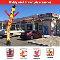 6 10 15 20FT Tall For Rent Waving Inflatable Tube Man(Blower Not Included)