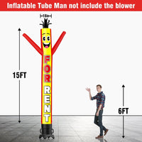 6 10 15 20FT Tall For Rent Waving Inflatable Tube Man(Blower Not Included)