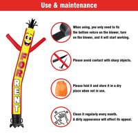 6 10 15 20FT Tall For Rent Waving Inflatable Tube Man(Blower Not Included)