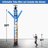 6 10 15 20FT Tall Frappes Waving Inflatable Tube Man(Blower Not Included)