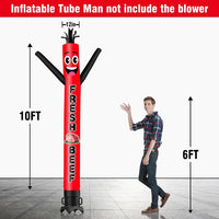 6 10 15 20FT Tall Fresh Beef Waving Inflatable Tube Man(Blower Not Included)