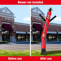 6 10 15 20FT Tall Fresh Beef Waving Inflatable Tube Man(Blower Not Included)