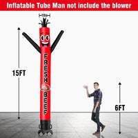 6 10 15 20FT Tall Fresh Beef Waving Inflatable Tube Man(Blower Not Included)