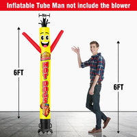 6 10 15 20FT Tall Fresh Hot Dogs Waving Inflatable Tube Man(Blower Not Included)