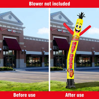 6 10 15 20FT Tall Fresh Hot Dogs Waving Inflatable Tube Man(Blower Not Included)