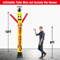 6 10 15 20FT Tall Fresh Hot Dogs Waving Inflatable Tube Man(Blower Not Included)