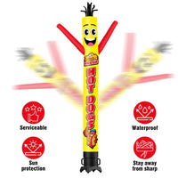 6 10 15 20FT Tall Fresh Hot Dogs Waving Inflatable Tube Man(Blower Not Included)