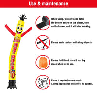 6 10 15 20FT Tall Fresh Hot Dogs Waving Inflatable Tube Man(Blower Not Included)