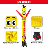 6 10 15 20FT Tall Fresh Hot Dogs Waving Inflatable Tube Man(Blower Not Included)