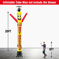 6 10 15 20FT Tall Fresh Hot Dogs Waving Inflatable Tube Man(Blower Not Included)