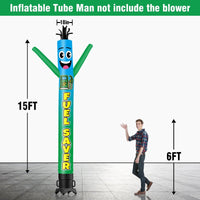 6 10 15 20FT Tall Fuel Saver Waving Inflatable Tube Man(Blower Not Included)