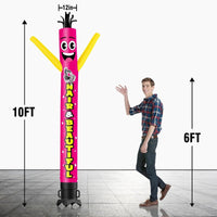 6 10 15 20FT Tall Hair & Beautiful Waving Inflatable Tube Man(Blower Not Included)