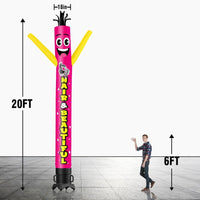 6 10 15 20FT Tall Hair & Beautiful Waving Inflatable Tube Man(Blower Not Included)