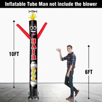 6 10 15 20FT Tall Hair Cuts Waving Inflatable Tube Man(Blower Not Included)