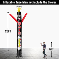 6 10 15 20FT Tall Hair Cuts Waving Inflatable Tube Man(Blower Not Included)
