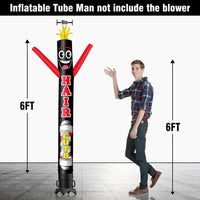 6 10 15 20FT Tall Hair Cuts Waving Inflatable Tube Man(Blower Not Included)