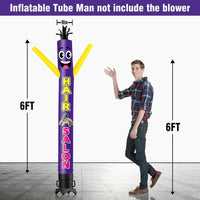 6 10 15 20FT Tall Hair Salon Waving Inflatable Tube Man(Blower Not Included)