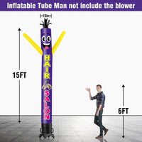 6 10 15 20FT Tall Hair Salon Waving Inflatable Tube Man(Blower Not Included)