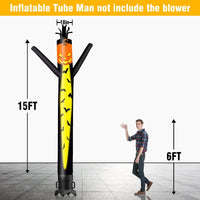 6 10 15 20FT Tall Halloween Pumpkin Waving Inflatable Tube Man(Blower Not Included)