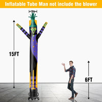 6 10 15 20FT Tall Halloween Witch Waving Inflatable Tube Man(Blower Not Included)