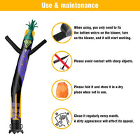6 10 15 20FT Tall Halloween Witch Waving Inflatable Tube Man(Blower Not Included)