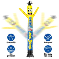 6 10 15 20FT Tall Hand Car Wash Waving Inflatable Tube Man(Blower Not Included)