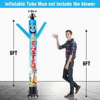 6 10 15 20FT Tall Happy Easter Waving Inflatable Tube Man(Blower Not Included)