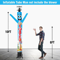 6 10 15 20FT Tall Happy Easter Waving Inflatable Tube Man(Blower Not Included)