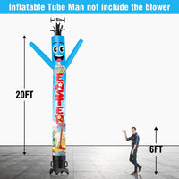 6 10 15 20FT Tall Happy Easter Waving Inflatable Tube Man(Blower Not Included)