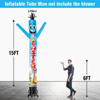 6 10 15 20FT Tall Happy Easter Waving Inflatable Tube Man(Blower Not Included)