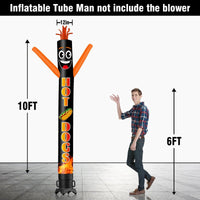 6 10 15 20FT Tall Hot Dogs Waving Inflatable Tube Man(Blower Not Included)