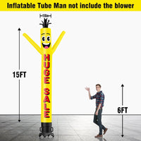 6 10 15 20FT Tall Huge Sale Waving Inflatable Tube Man(Blower Not Included)