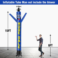 6 10 15 20FT Tall Huge Sale Waving Inflatable Tube Man(Blower Not Included)