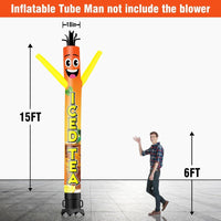 6 10 15 20FT Tall Iced Tea Waving Inflatable Tube Man(Blower Not Included)