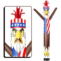 6 10 15 20FT Tall Independance Day Bald Eagle Waving Inflatable Tube Man(Blower Not Included)