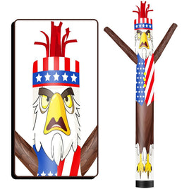 6 10 15 20FT Tall Independance Day Bald Eagle Waving Inflatable Tube Man(Blower Not Included)