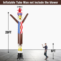 6 10 15 20FT Tall Independance Day Bald Eagle Waving Inflatable Tube Man(Blower Not Included)
