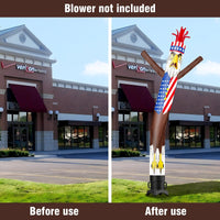 6 10 15 20FT Tall Independance Day Bald Eagle Waving Inflatable Tube Man(Blower Not Included)