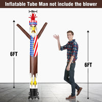 6 10 15 20FT Tall Independance Day Bald Eagle Waving Inflatable Tube Man(Blower Not Included)