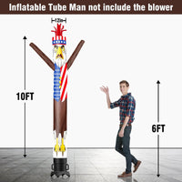 6 10 15 20FT Tall Independance Day Bald Eagle Waving Inflatable Tube Man(Blower Not Included)