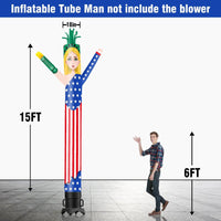 6 10 15 20FT Tall Independance Day Statue of Liberty Waving Inflatable Tube Man(Blower Not Included)
