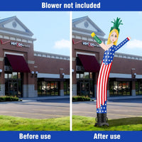 6 10 15 20FT Tall Independance Day Statue of Liberty Waving Inflatable Tube Man(Blower Not Included)
