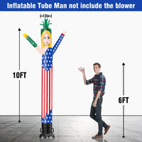 6 10 15 20FT Tall Independance Day Statue of Liberty Waving Inflatable Tube Man(Blower Not Included)