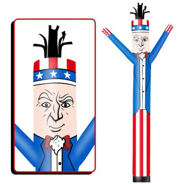6 10 15 20FT Tall Independence Day Uncle Sam Waving Inflatable Tube Man(Blower Not Included)