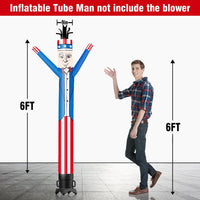 6 10 15 20FT Tall Independence Day Uncle Sam Waving Inflatable Tube Man(Blower Not Included)