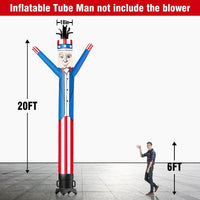 6 10 15 20FT Tall Independence Day Uncle Sam Waving Inflatable Tube Man(Blower Not Included)