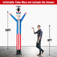 6 10 15 20FT Tall Independence Day Uncle Sam Waving Inflatable Tube Man(Blower Not Included)