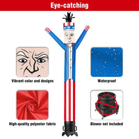 6 10 15 20FT Tall Independence Day Uncle Sam Waving Inflatable Tube Man(Blower Not Included)